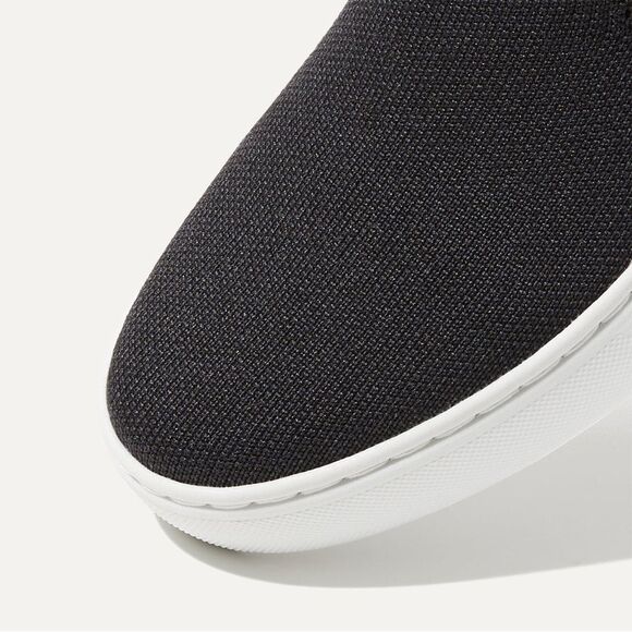 Rothy’s The Original Slip On Sneaker in Black Solid - Picture 3 of 7